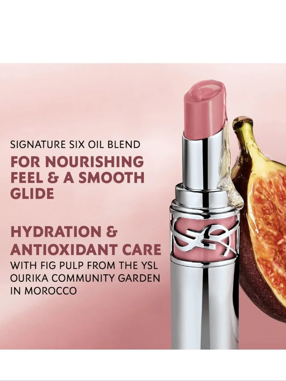 YSL Love Shine High Shine Caring Lipstick: Wet Guava 214, .11oz (Full Size), NIB